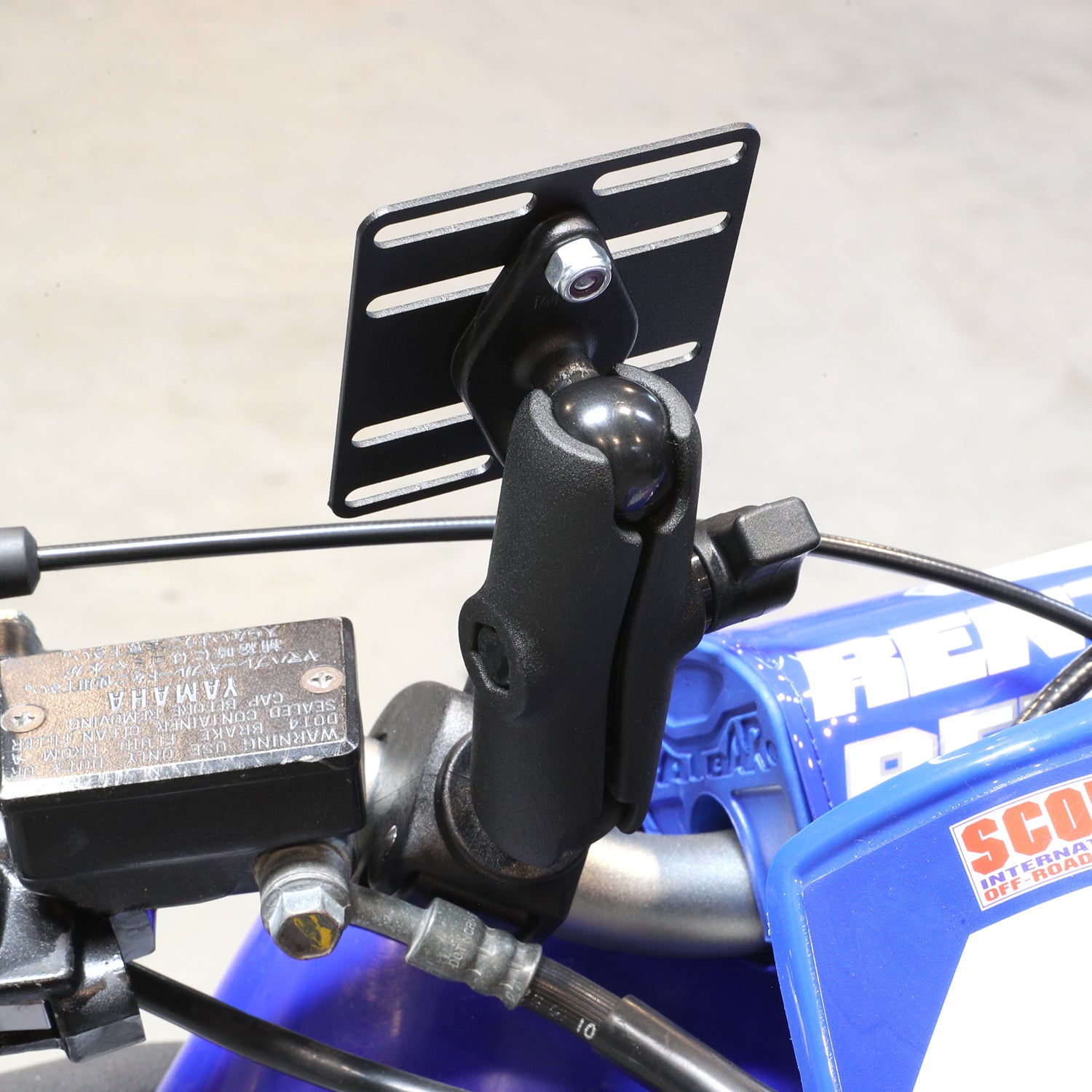 Back View RAM Motorcycle Handheld Radio Mount