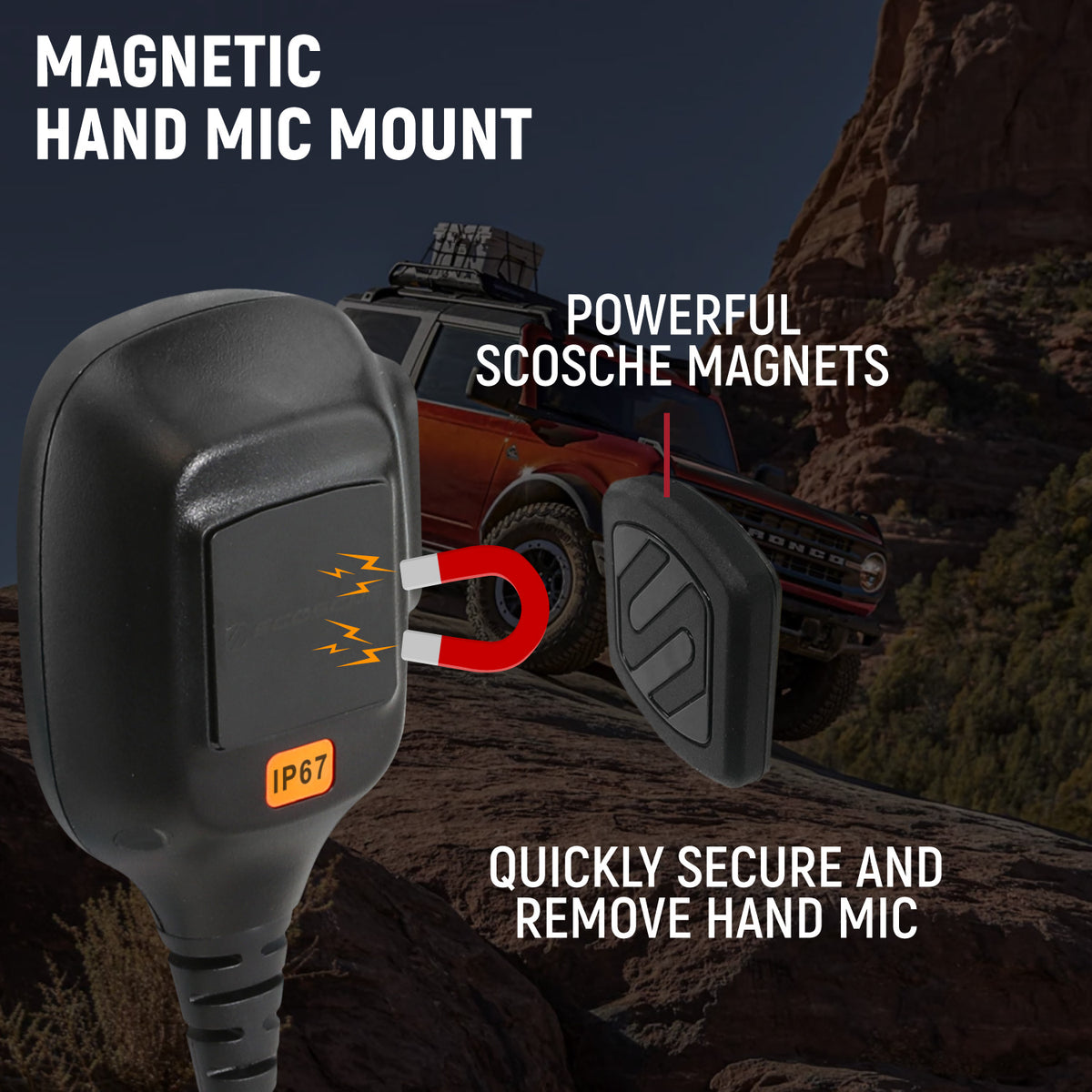 G1 GMRS Radio Magnetic Hand Mic Mount