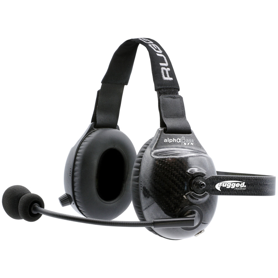 AlphaBass Carbon Fiber Stereo Headset with Bass Boost and Volume Control (OTH and BTH)
