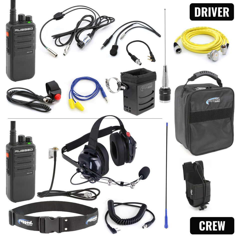 IMSA Driver and Crew Chief Long Track Racing Kit with RDH16 Radios