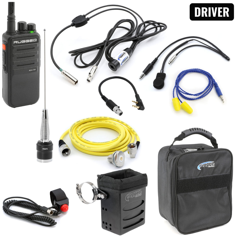 IMSA Driver Only Long Track Racing Communication Kit with RDH16 Radio