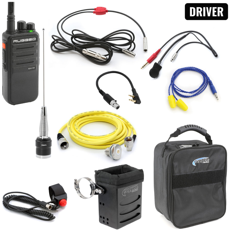 NASCAR Driver Only Long Track Racing Communication Kit with RDH16 Radio
