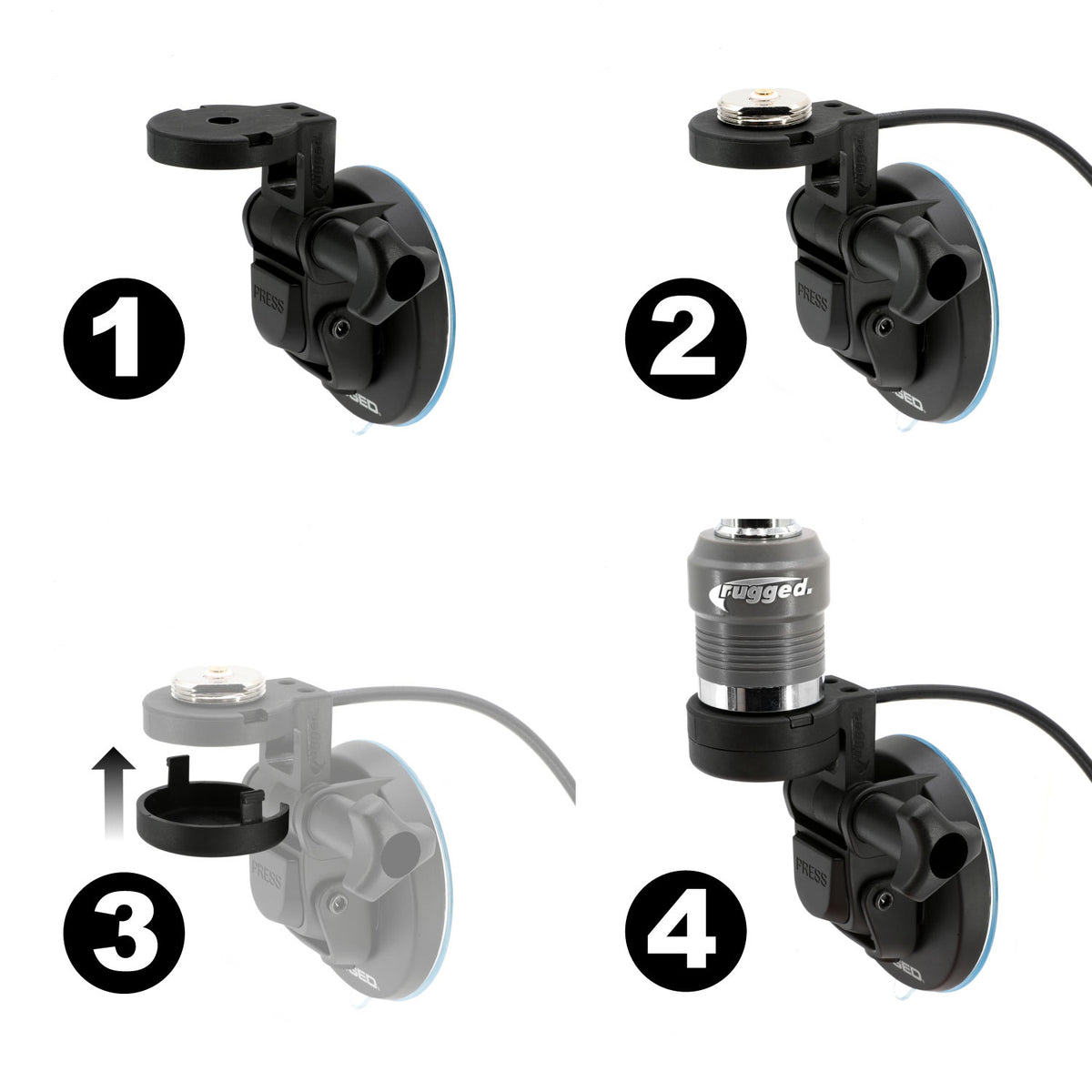 Rugged Radios Suction Cup Antenna Mount