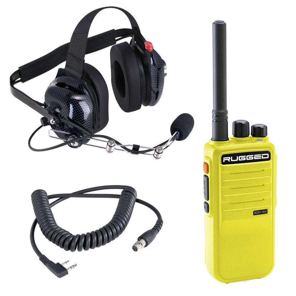 Jefe de equipo: paquete de auriculares Spotter H42 y radio portátil resistente