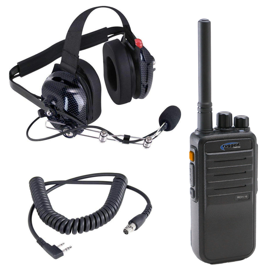 Jefe de equipo: paquete de auriculares Spotter H42 y radio portátil resistente