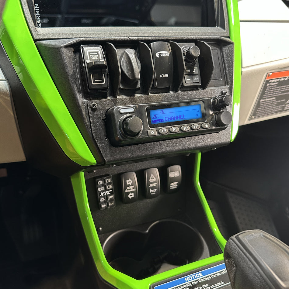 Kit de comunicación completo Kawasaki Teryx KRX con intercomunicador y radio de 2 vías