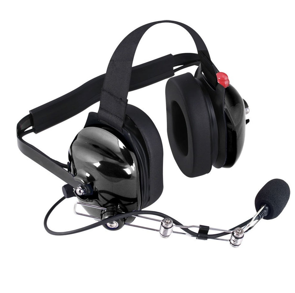 Behind the Head Headset with PTT for Two Way Radios - Black - Model H42- CLEARANCE