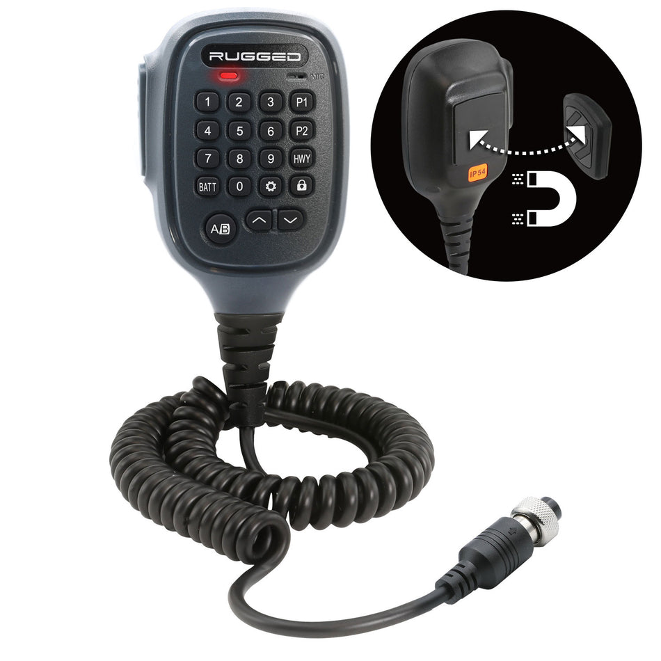 Micrófono de mano para radio móvil M1 con Scosche MagicMount™