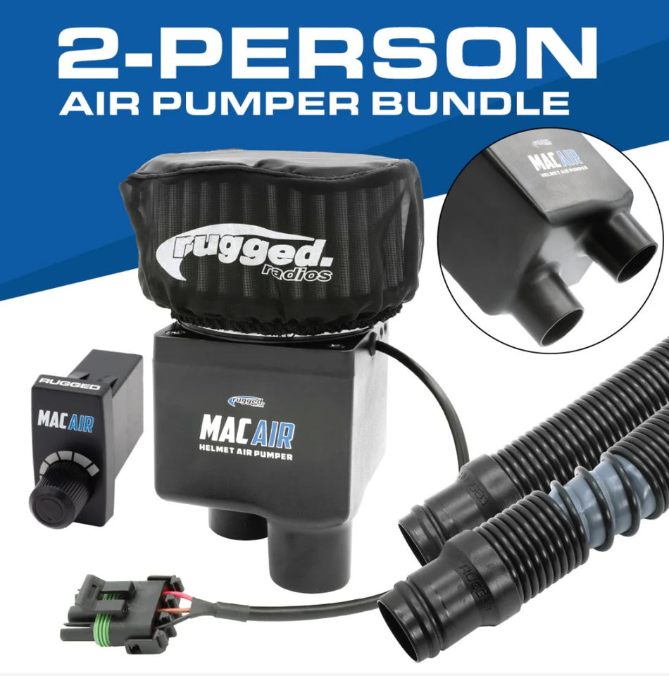 2-Person Helmet Air Pumper Bundle - Model MAC Air - CLEARANCE