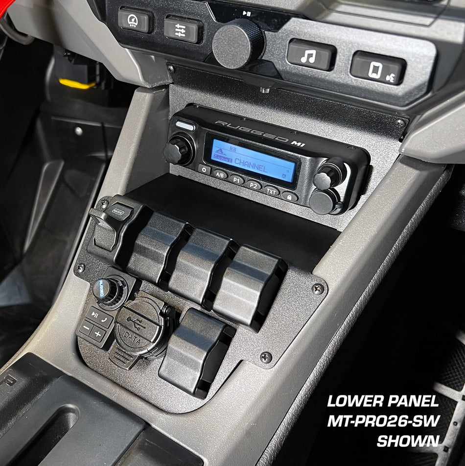 Lower Accessory Panel for 2026 Polaris RZR Pro R Ultimate with 10.4 Inch Touchscreen