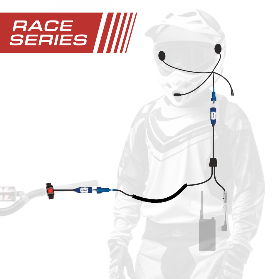 RACE SERIES Complete Motorcycle Communication Kit with OFFROAD Cables