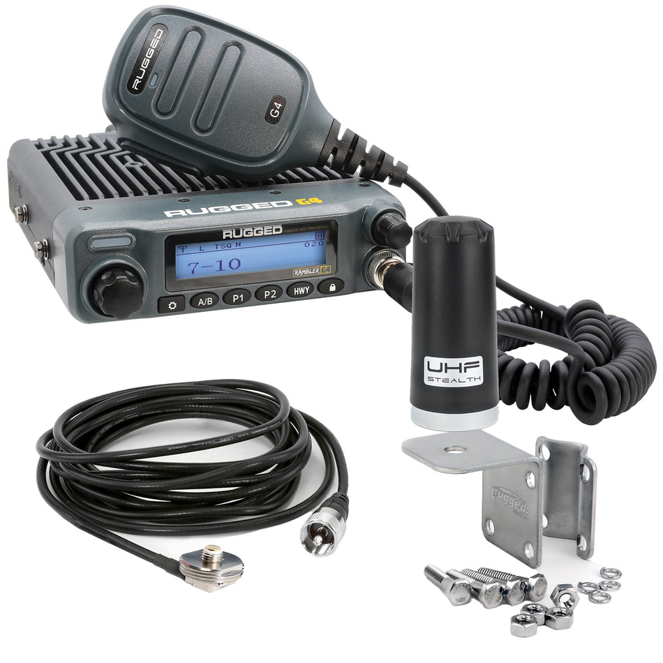 Radio Kit Lite - Rambler G4 GMRS Band Mobile Radio with Stealth Antenna