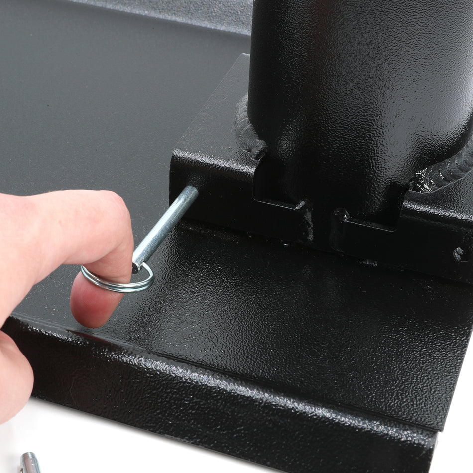 Soporte de rueda de aluminio para mástiles telescópicos de bandera de campamento base