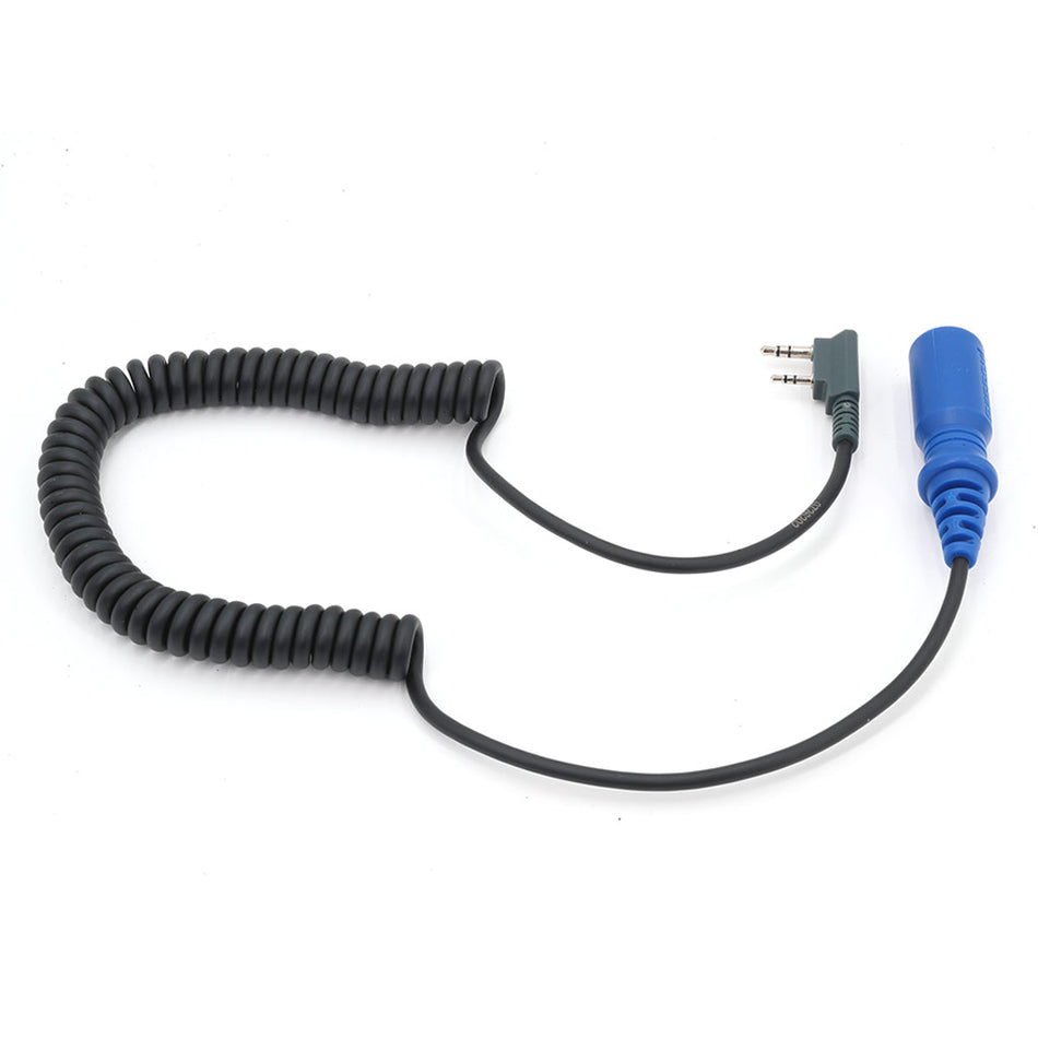 Cable en espiral para auriculares/casco OFFROAD para radios resistentes y radios Kenwood
