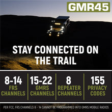 Load image into Gallery viewer, Adventure Radio Kit - GMR45 Powerful GMRS Mobile Radio Kit and External Speaker