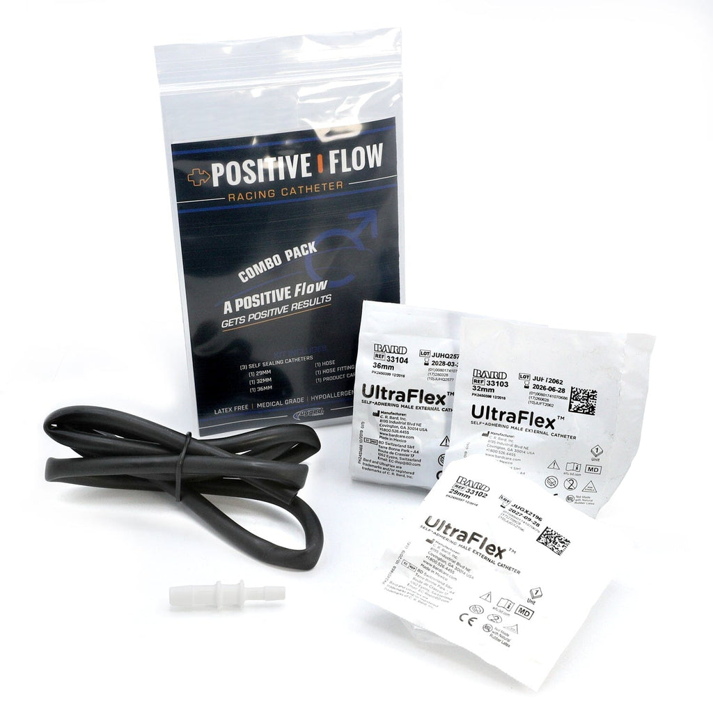 Positive Flow Men's Racing Catheter - Combo Pack
