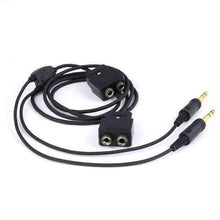 Load image into Gallery viewer, General Aviation Pilot Headset Extension Splitter Cable