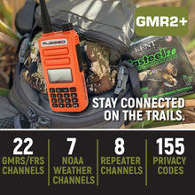 Load image into Gallery viewer, 2 PACK - Rugged GMR2 PLUS GMRS and FRS Two Way Handheld Radios - Safety Orange