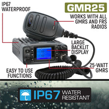 Load image into Gallery viewer, Adventure Radio Kit - GMR25 Waterproof GMRS Mobile Radio Kit and External Speaker