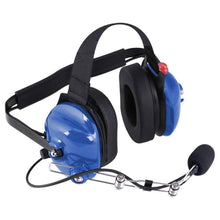 Load image into Gallery viewer, Audífonos Rugged H42 por detrás de la cabeza (BTH) audífonos para Walkie Talkie y Radios 2 metros - Color Azul ESP - By Rugged Radios