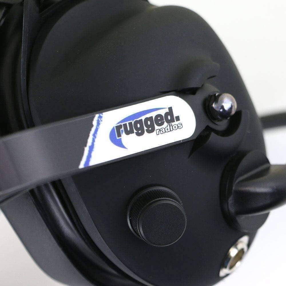 Audífonos Rugged H43 por detrás de la cabeza (BTH) audífonos para Walkie Talkie y Radios 2 metros - Negro Mate ESP - By Rugged Radios