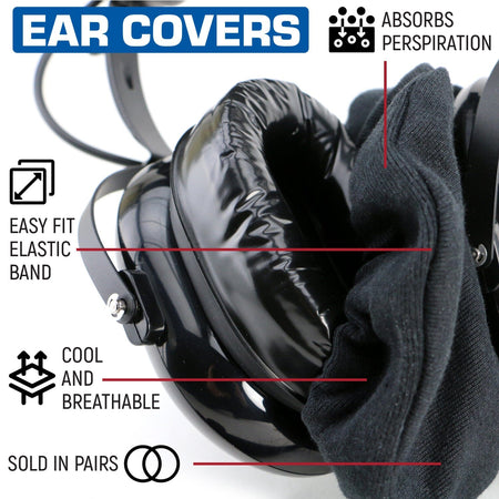 Washable cloth Ear Covers for headsets absorb persipiration and keep you cool and comfortable
