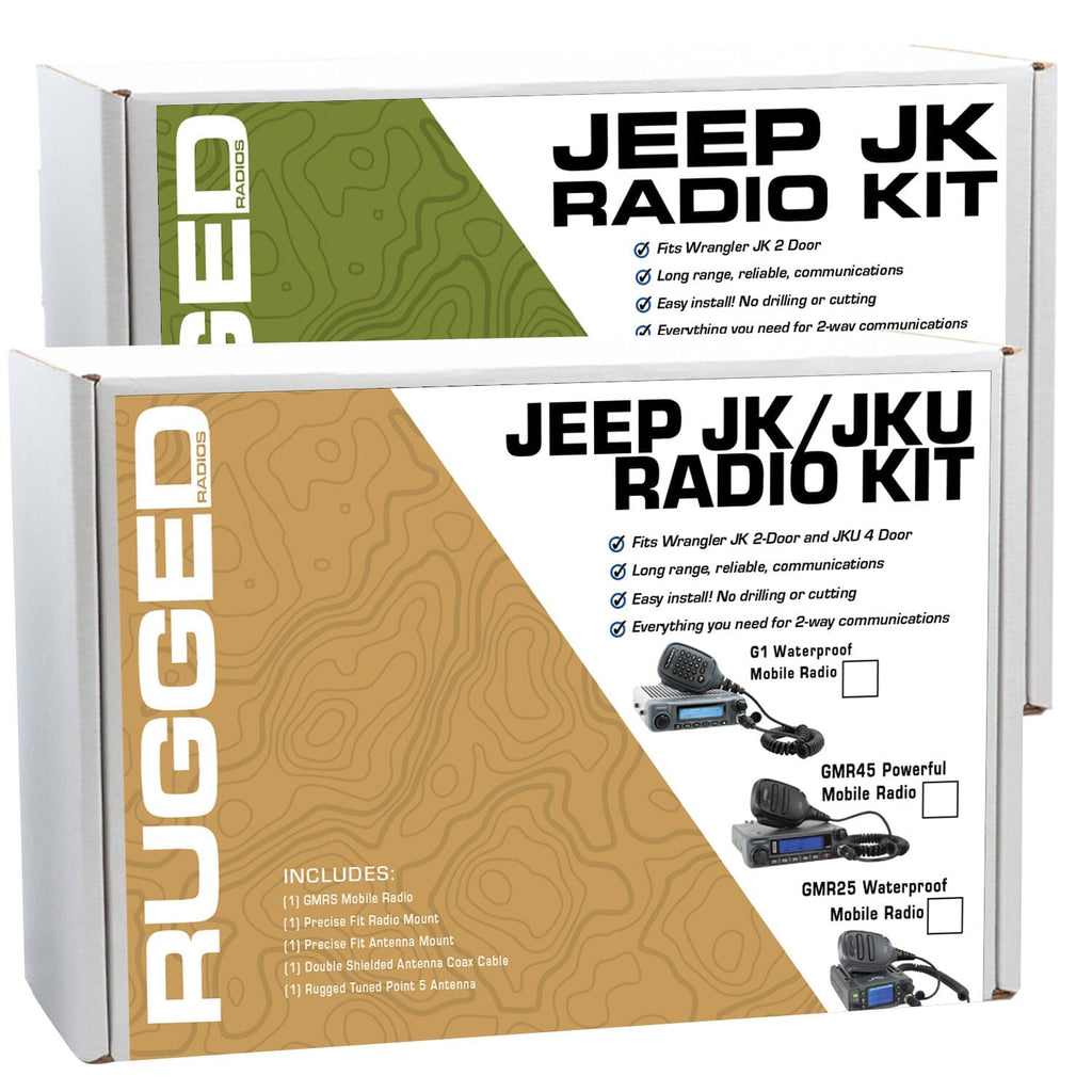 Jeep Wrangler JK and JKU Two-Way GMRS Mobile Radio Kit