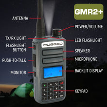 Load image into Gallery viewer, Radio Walkie Talkie GMR2 PLUS Gris Rugged Frecuencias GMRS/FRS ESP - By Rugged Radios
