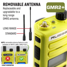 Load image into Gallery viewer, Rugged GMR2 PLUS GMRS and FRS Two Way Handheld Radio - High Visibility Safety Yellow
